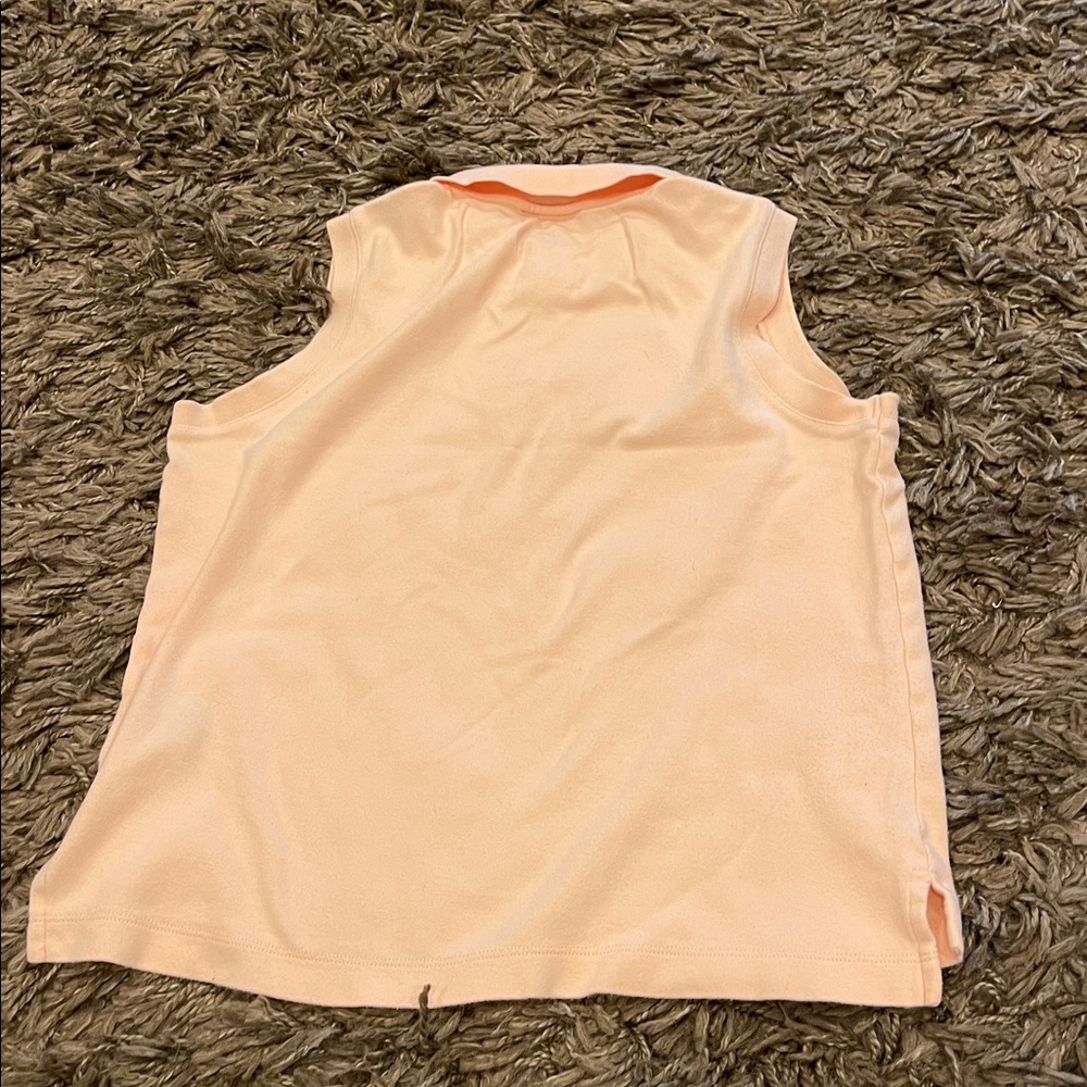 Lauren Ralph Lauren Polo Shirt Women's Medium Sleeveless Cotton Monogram - Picture 7 of 7